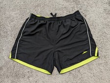 Speedo Swimming Shorts Men's XL Black Lined Elastic Shorts Inseam 5.5"
