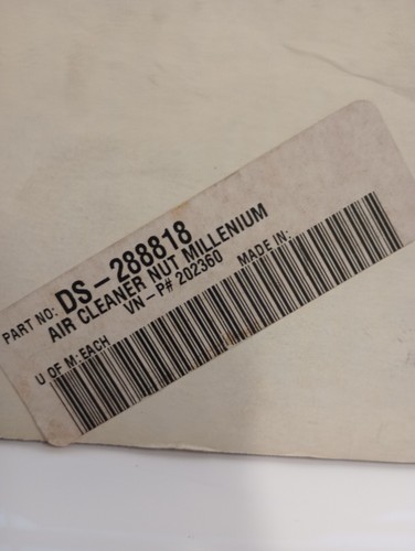 Pro-One Motorcycle Air Cleaner Nut Millenium DS-288818 - NEW - Picture 4 of 4