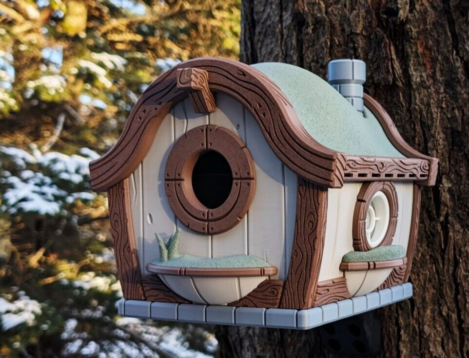Hobbit House Bird House, Garden Decor