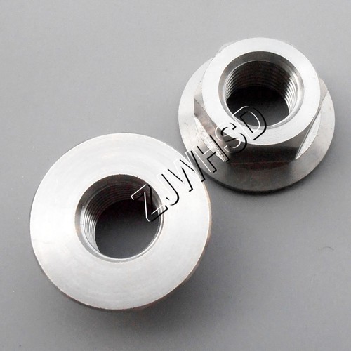 2pcs 3/8" - 16 TPI USA Thread Ti Titanium Hex Flange Nut /Bike Motorcycle Car - Picture 1 of 2
