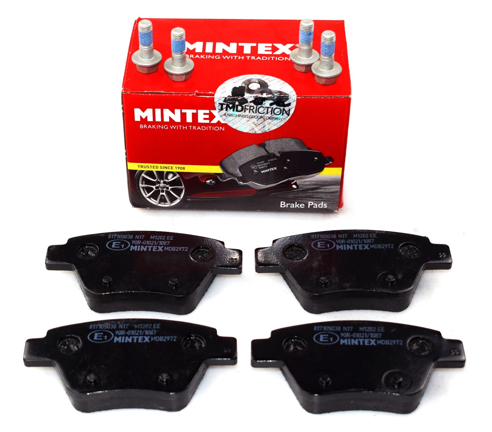MINTEX REAR AXLE  BRAKE PADS AUDI SKODA VW SEAT MDB2972 (REAL IMAGE OF PART)