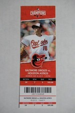 BALTIMORE ORIOLES VS HOUSTON ASTROS 5/25/2015 FULL TICKET ~ WEI-YIN CHEN