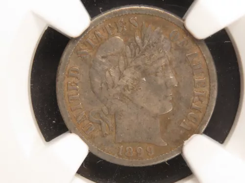 1899-O Barber Dime, NGC Fine Details, Scratched