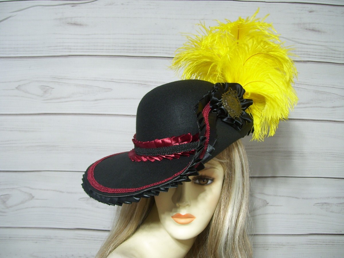 Pirate Hat Puss n Boots Inspired Cavalier Hat, Musketeer Hat