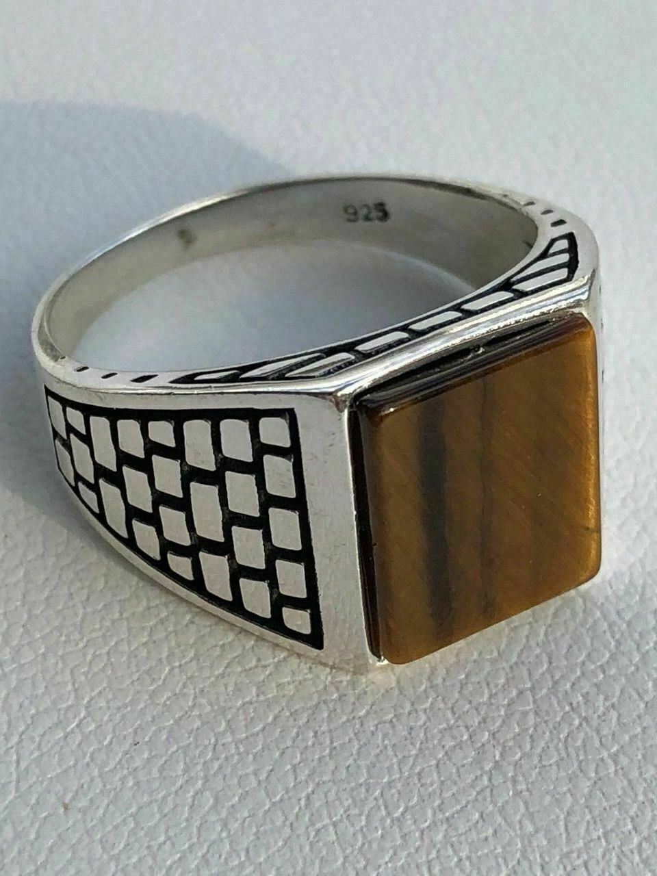Silver, Tiger`s Eye Brown