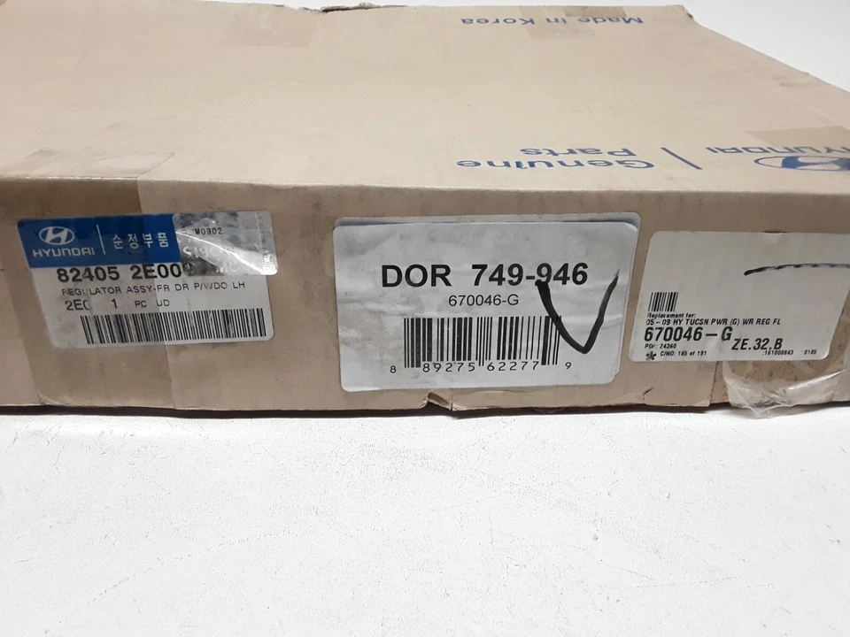 Regulador de ventana delantero izquierdo lado del conductor Dorman 749-946 se adapta a 05-09 Hyundai Tucson Foto 3 de 4