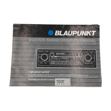 Original BLAUPUNKT Boston SQR49 Radio Owners Manual English Instruction Manual