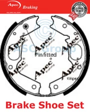 Apec Braking Replacement 197mm x 40mm Drum Brake Shoes Set SHU616