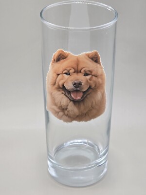 Rehkitz/Zimt Chow Chow Hund Glas tolles Geschenk hochwertig. Hunderasse. 