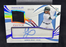 Lewin Diaz 2021 Immaculate Clearly Clutch Rookie Materials /10 SSP Auto RC RPA
