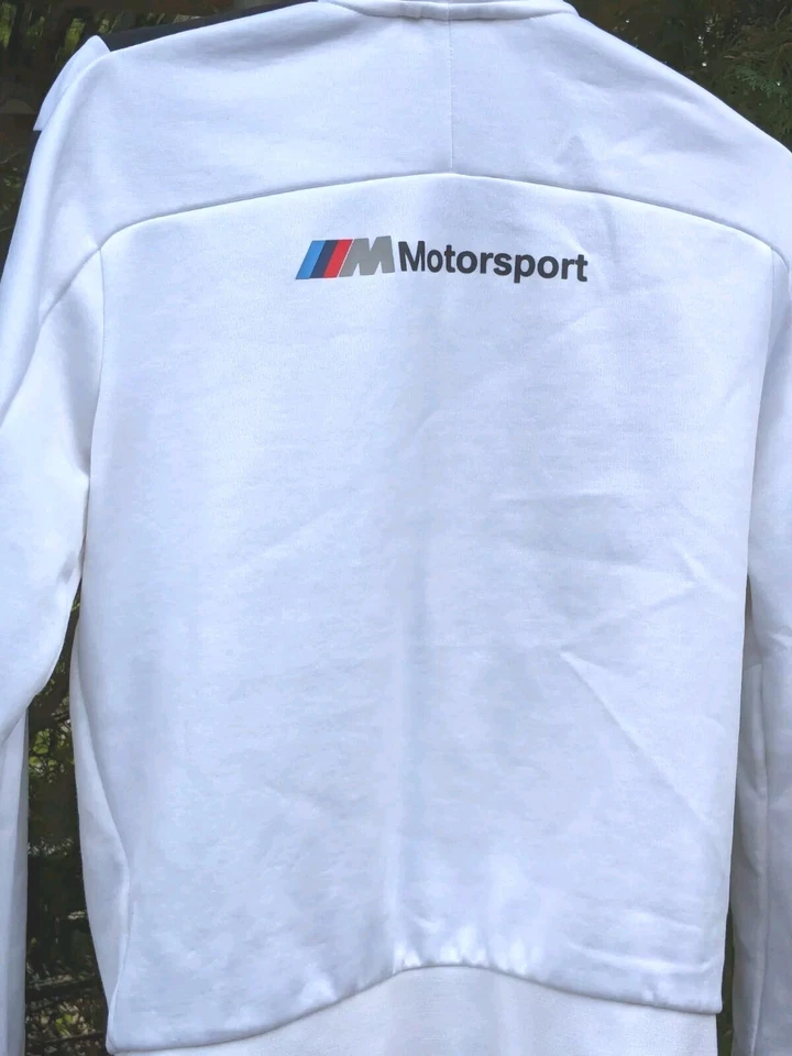 PUMA BMW Motorsport MMS T7 White Full Zip Track Jacket Men's Size XS - Image 2 of 3