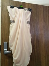 Ladies Little Mistress Front Frill Strapless Evening Gown Size 8