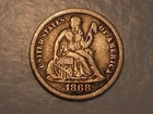 1868 Seated Liberty Dime (VF & Attractive)
