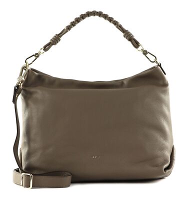 abro Leather Dalia Hobo Bag Poppy Schultertasche Tope taupe Neu