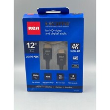 RCA HDMI 12 ft Digital Plus Cable for HD Video  Digital Audio Free Ship -NIB