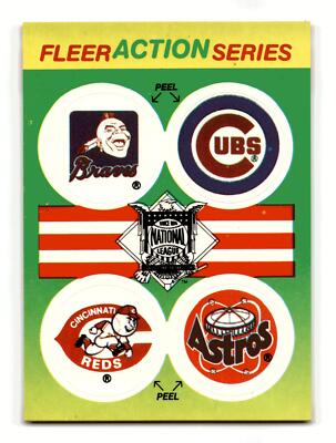 Braves Cubs Reds Astros 1990 Fleer Award Winners Team Stickers Mint