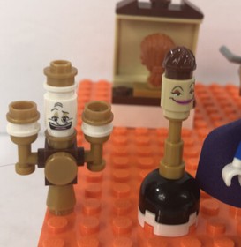 LEGO Disney 41067 Belle's Enchanted Castle 7 Minifigure LOT & Incomplete Build