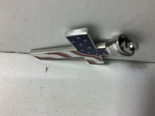 American Flag Metal 2” Cross Pendant Religious GnuFashion - Picture 4 of 5