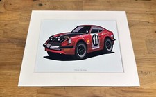 Datsun 240z Rally Car Cartoon Style Rally Car Drawing.