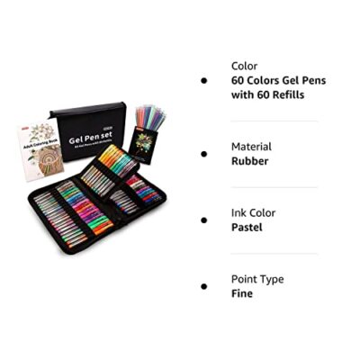 Shuttle Art 50 Penne Gel Metallizzate Pack, 25 Penne Gel Colorate Metalliche con 25 Ricariche Perfette per Adulti per Colorare Libri da Disegno Graffiti Disegnare Penne Artistiche Shuttle Art 50 Penne Gel Metallizzate Pack, 25 Penne Gel Colorate Metalliche con 25 Ricariche Perfette per Adulti per Colorare Libri da Disegno Graffiti Disegnare Penne Artistiche
