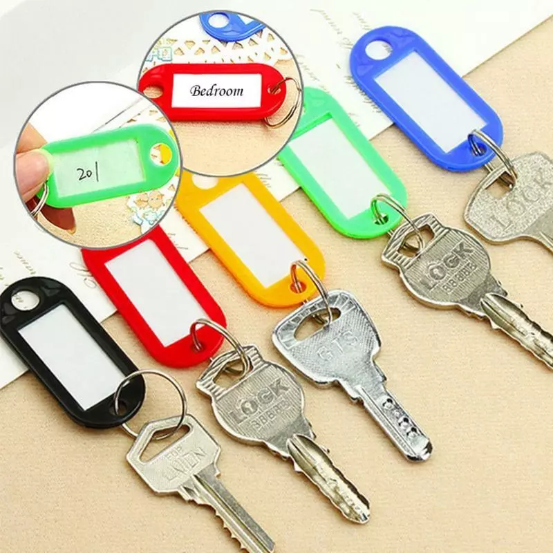 Key ring name tags clearance