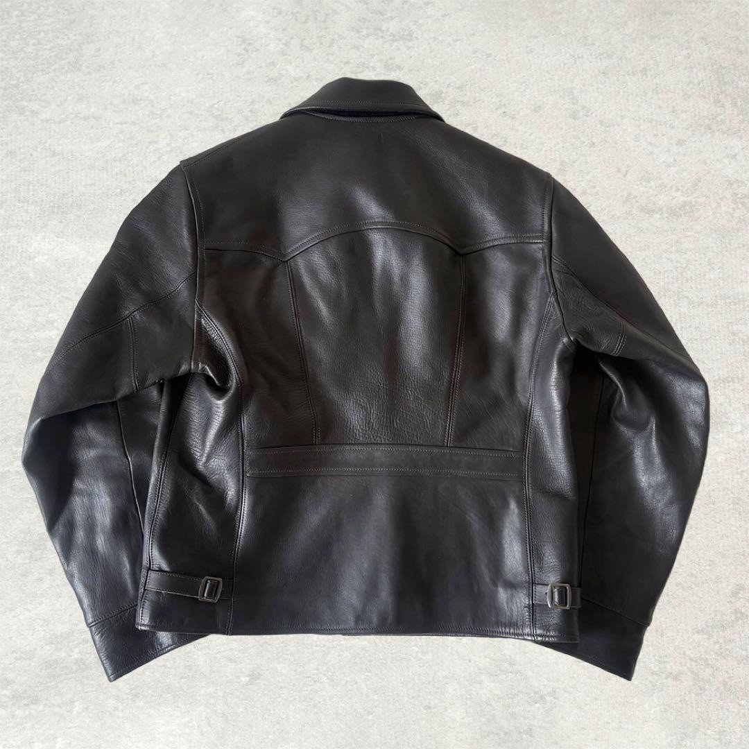 At Last & Co Leather Jacket horsehide Cossack Timeworn Clothing