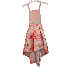 Speechless Kids Girls Pink Floral High Low Spring Easter Dress Party Size 10