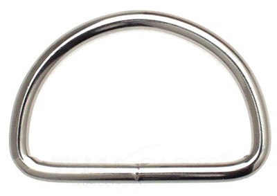 10 Stück D-Ringe 50mm x 32mm x 4,7mm Stahl LEICHT  Halbrund Ring D-Ringe