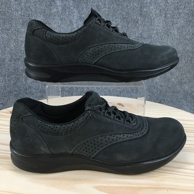 SAS Walk Easy Shoes Womens 10.5 Narrow Walking Sneakers Lace Up Low Top Black
