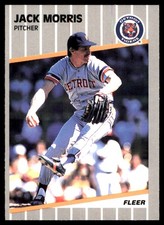 Jack Morris 1989 Fleer #139 Detroit Tigers MLB READ FREE SHIPPING AutographDen