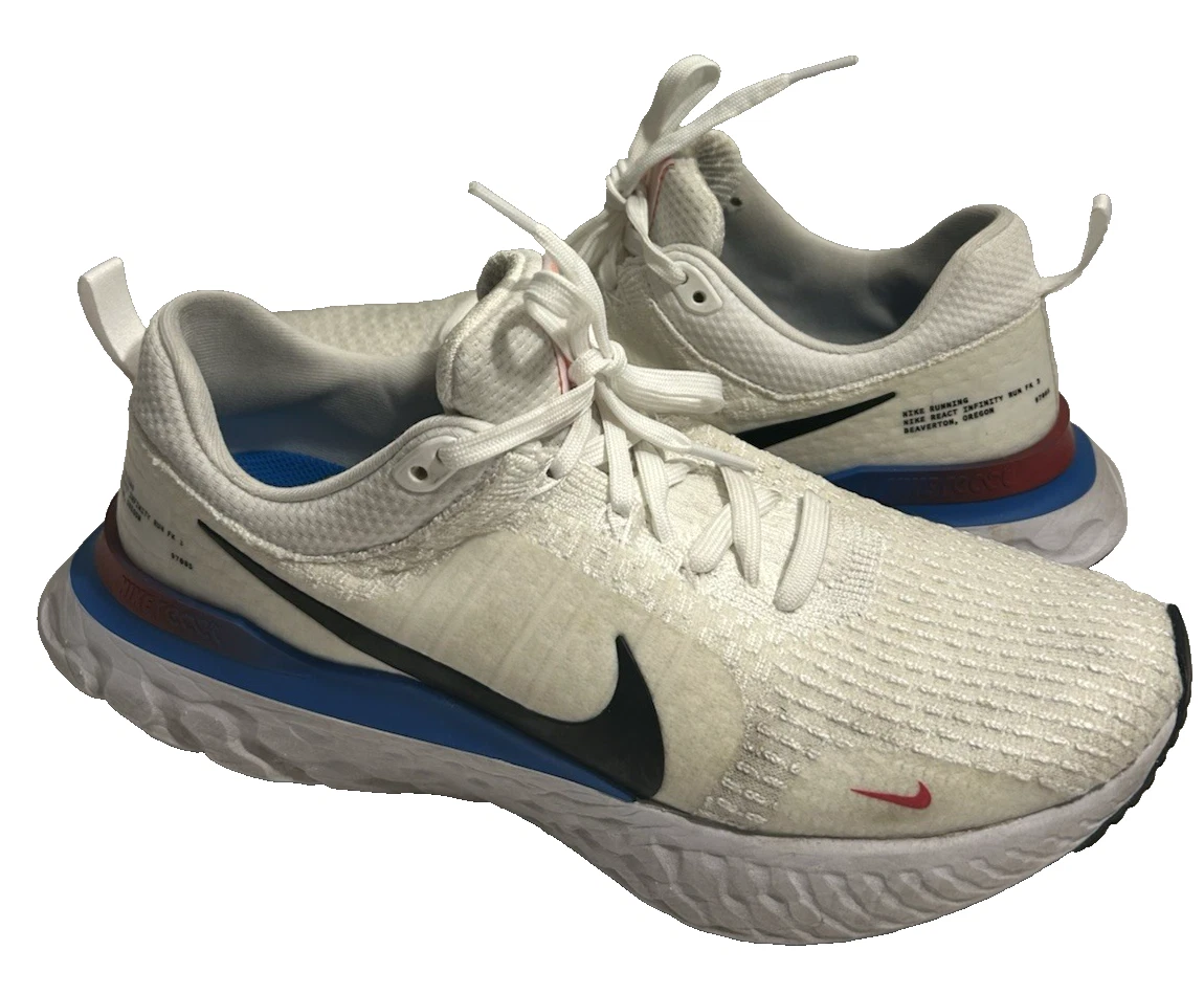 Nike React Infinity Run Flyknit 3 White Photo Blue Red for Sale