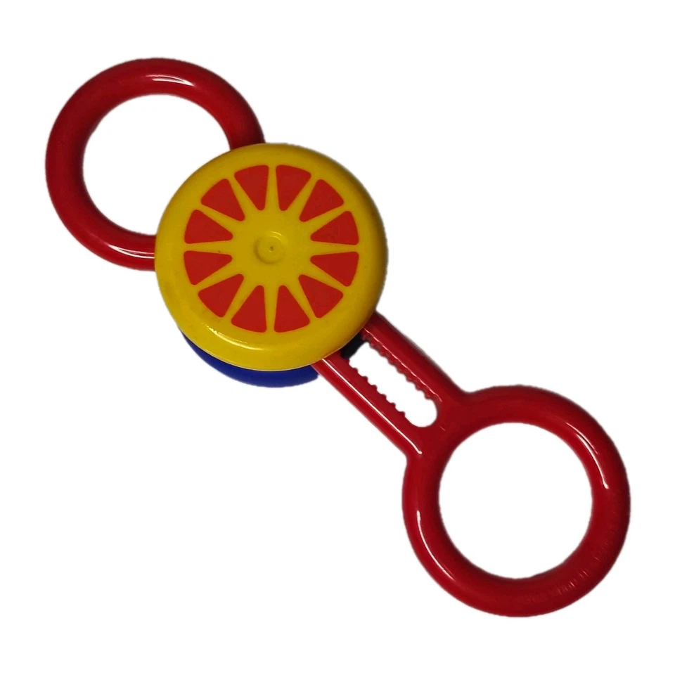 Винтажная игрушка для активного отдыха Johnson & Johnson Baby Rattle Yo Yo Creeper с красным кольцом 1970-е - Изображение 3 из 4