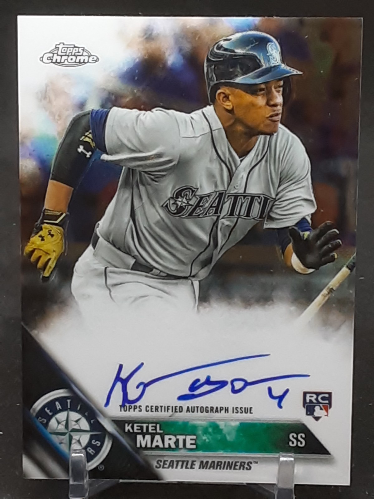 KETEL MARTE 2016 TOPPS CHROME AUTO ROOKIE MARINERS DIAMONDBACKS QQ