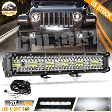 Offroad Driving Front Bumper 20inch Led Light Bar Spot Flood Combo1 Lead Wire Offroad Driving Front Bumper 20inch Led Light Bar Spot Flood Combo1 Lead Wire