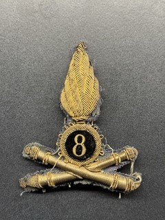 Fregio da cappello regio esercito 8 artiglieria d'armata Pasubio ww2 M34 ARMIR