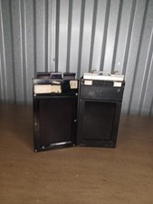Pair 2 1/4 x 3 1/4 Cut Film Holder Double Plate 1 Lisco 1 Unbranded Vtg.
