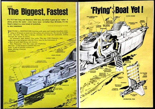 USS Plainview AGEH–1 1968 pictorial Navy hydrofoil