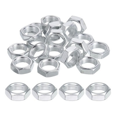 M16x1.5x8mm Steel Hex Nuts, 25Pcs Metal Screw Nuts Fasteners, 22mm Width