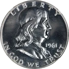 1961 Franklin Half Dollar Proof NGC PF68 Blazing White Gem Strong Strike