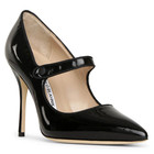 100% AUTHENTIC NEW WOMEN MANOLO BLAHNIK BLACK CAMPARI MARY JANE HEEL EU 40/US 10 — photo 1