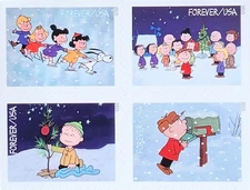 (20) First Class "Charlie Brown Christmas" USPS Postage Stamps-Book Of 20 MNH