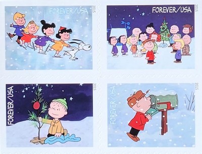 (20) First Class ''Charlie Brown Christmas'' USPS Postage Stamps-Book Of 20 MNH