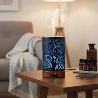 Compact 150ml Essential Oil Diffuser for Home, Office, Spa - Auto Shut-Off