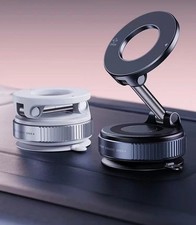 360 Vacuum Magnetic Phone Holder Adjustable Suction Cup Car Mount Foldable Stand