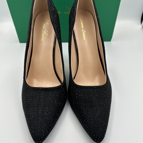 Scarpe decolte Lauren Lorraine tacco alto taglia 11 nere strass festa formale NUOVE - Foto 13 di 15