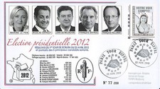 FDC France TP perso MARIANNE gris «Présidentielle 2012, résultats 1° tour LE PEN