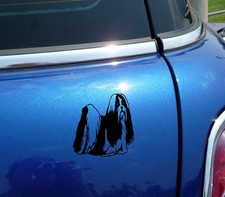 DETAILED SHIH TZU TZUS DOG GRAPHIC DECAL STICKER ART CAR WALL DECOR