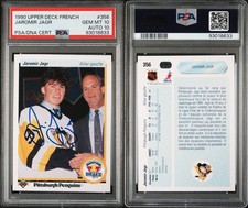 1990 UPPER DECK FRENCH #356 JAROMIR JAGR ROOKIE PSA 10 AUTO 10 DUAL GEM MINT