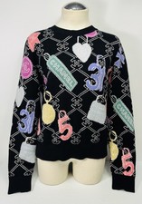 CHANEL  LUCKY CHARMS LOGO 2022 CASHMERE SWEATER  Size 40