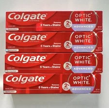 4X COLGATE OPTIC WHITE ADVANCED SPARKLING WHITE TOOTHPASTE 1.45oz NEW